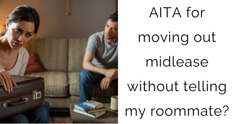 AITA for moving out midlease without telling my roommate?