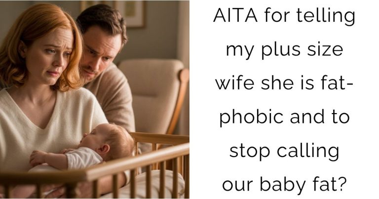 AITA for telling my plus size wife she is fat-phobic and to stop calling our baby fat?