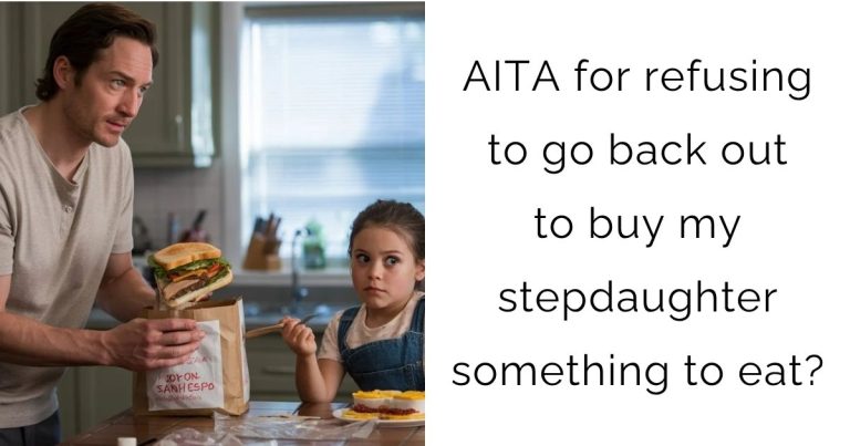 AITA for refusing to go back out to buy my stepdaughter something to eat?