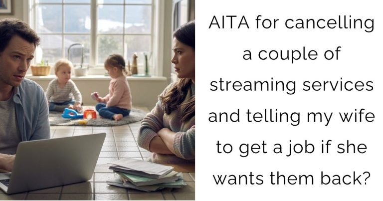 AITA for cancelling a couple of streaming services and telling my wife to get a job if she wants them back?