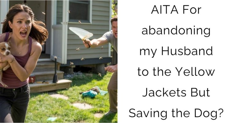 AITA For abandoning my Husband to the Yellow Jackets But Saving the Dog?