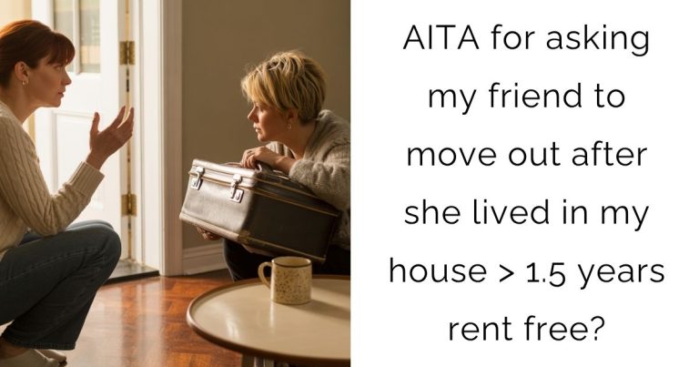 AITA for asking my friend to move out after she lived in my house > 1.5 years rent free?