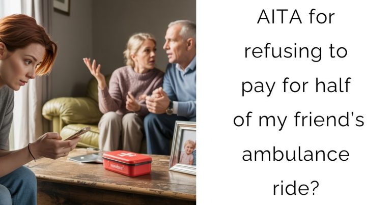 AITA for refusing to pay for half of my friend’s ambulance ride?