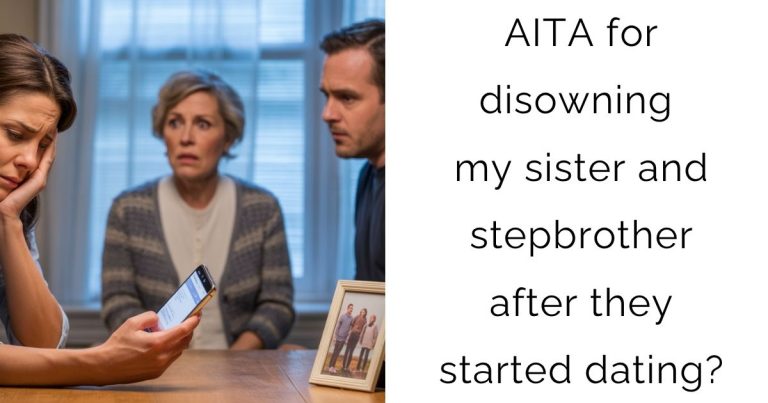AITA for disowning my sister and stepbrother after they started dating?