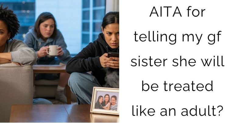 AITA for telling my gf sister she will be treated like an adult?