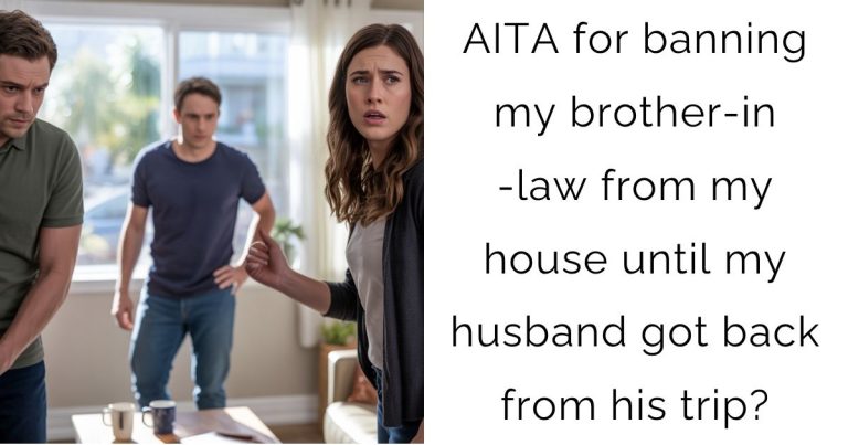 AITA for banning my brother-in-law from my house until my husband got back from his trip?