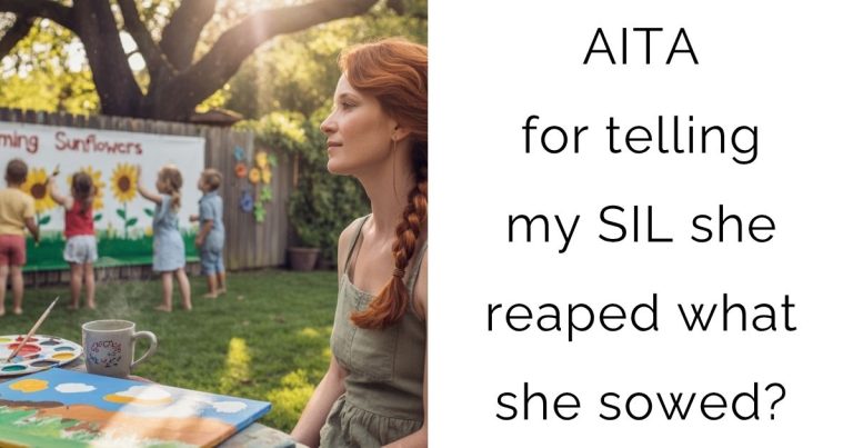 AITA for telling my SIL she reaped what she sowed?