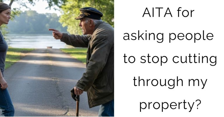 AITA for asking people to stop cutting through my property?