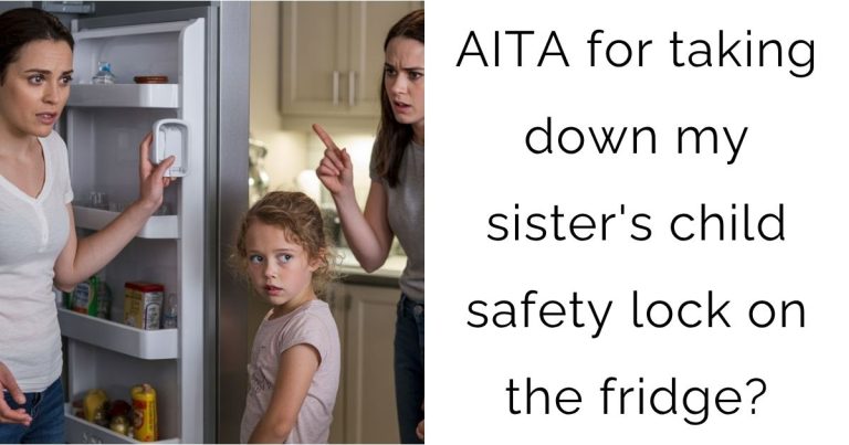 AITA for taking down my sister’s child safety lock on the fridge?