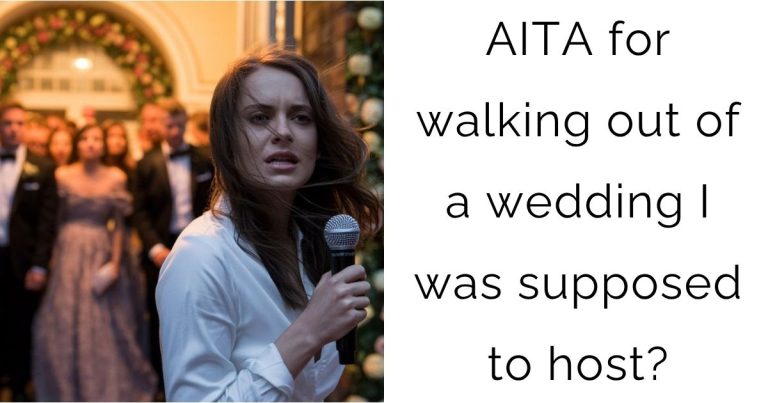 AITA for walking out of a wedding I was supposed to host?