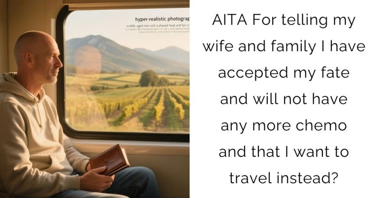 AITA For telling my wife and family I have accepted my fate and will not have any more chemo and that I want to travel instead?