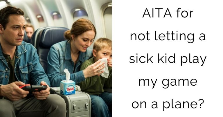 AITA for not letting a sick kid play my game on a plane?