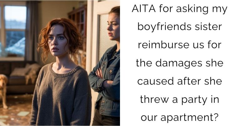 AITA for asking my boyfriends sister reimburse us for the damages she caused after she threw a party in our apartment?