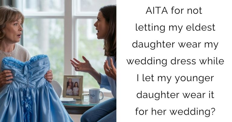 AITA for not letting my eldest daughter wear my wedding dress while I let my younger daughter wear it for her wedding?