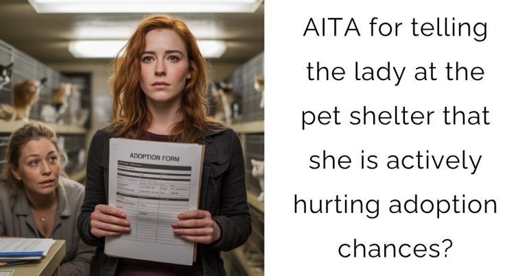 AITA for telling the lady at the pet shelter that she is actively hurting adoption chances?