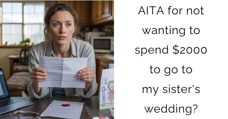 AITA for not wanting to spend $2000 to go to my sister’s wedding?