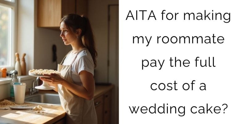 AITA for making my roommate pay the full cost of a wedding cake?