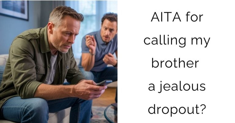 AITA for calling my brother a jealous dropout?