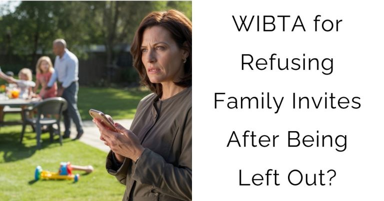 WIBTA for Refusing Family Invites After Being Left Out?
