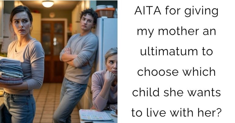 AITA for giving my mother an ultimatum to choose which child she wants to live with her?