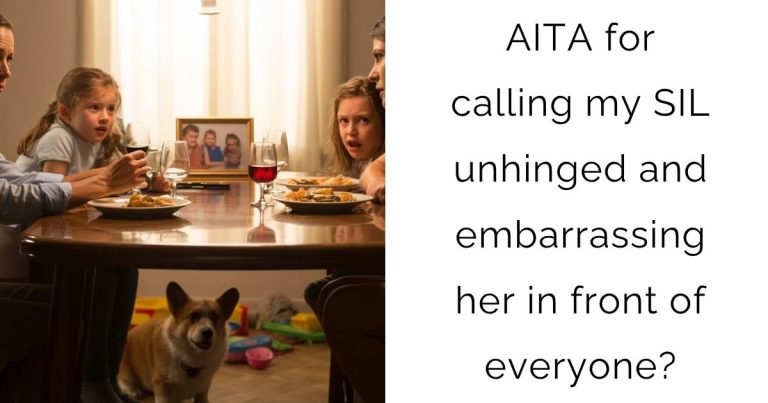 AITA for calling my SIL unhinged and embarrassing her in front of everyone?
