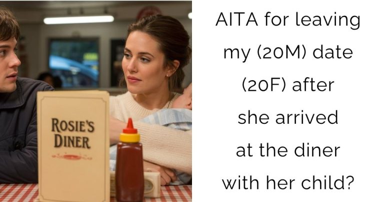 AITA for leaving my (20M) date (20F) after she arrived at the diner with her child?