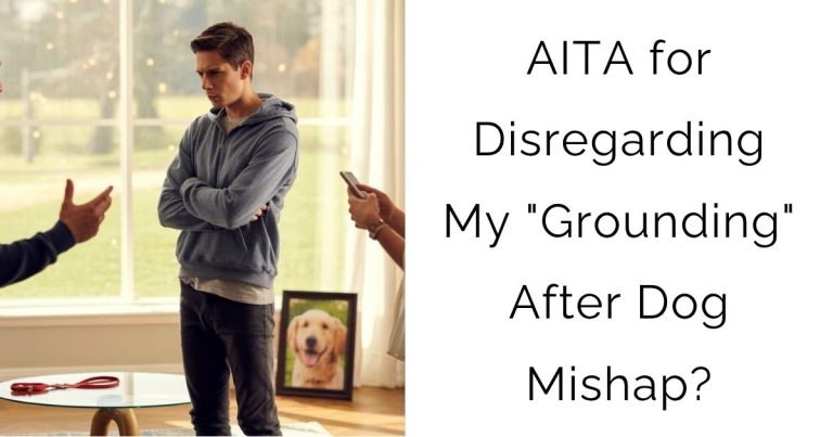 AITA for Disregarding My “Grounding” After Dog Mishap?