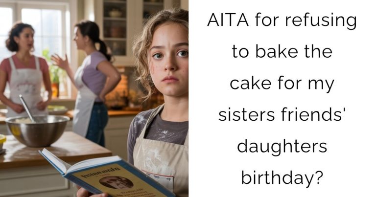 AITA for refusing to bake the cake for my sisters friends’ daughters birthday?