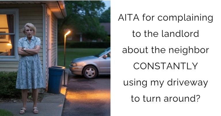 AITA for complaining to the landlord about the neighbor CONSTANTLY using my driveway to turn around?