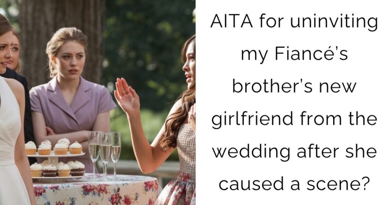 AITA for uninviting my Fiancé’s brother’s new girlfriend from the wedding after she caused a scene?