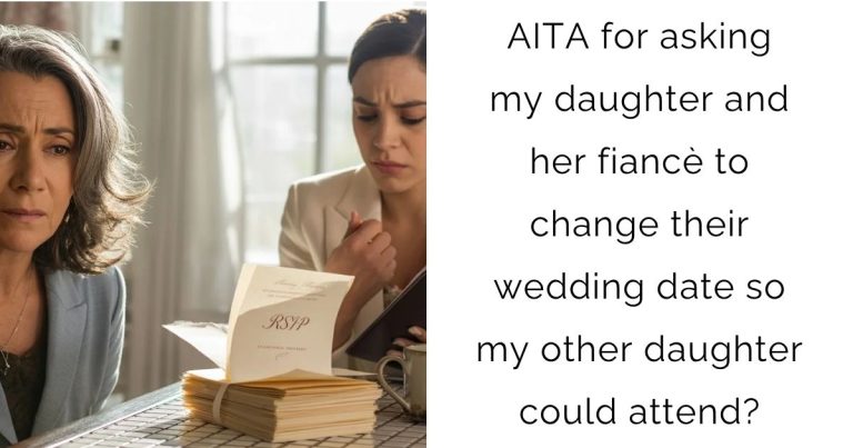 AITA for asking my daughter and her fiancè to change their wedding date so my other daughter could attend?