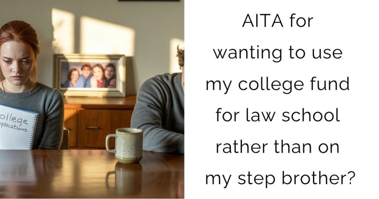 AITA for wanting to use my college fund for law school rather than on my step brother?