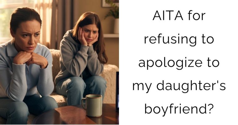 AITA for refusing to apologize to my daughter’s boyfriend?