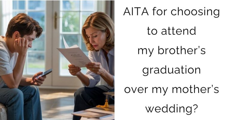 AITA for choosing to attend my brother’s graduation over my mother’s wedding?