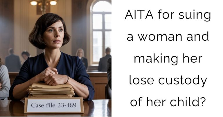 AITA for suing a woman and making her lose custody of her child?