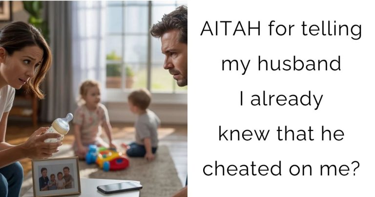 AITAH for telling my husband I already knew that he cheated on me?