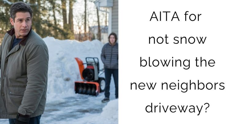 AITA for not snow blowing the new neighbors driveway?