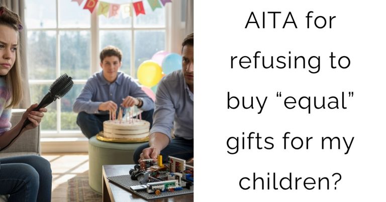 AITA for refusing to buy “equal” gifts for my children?