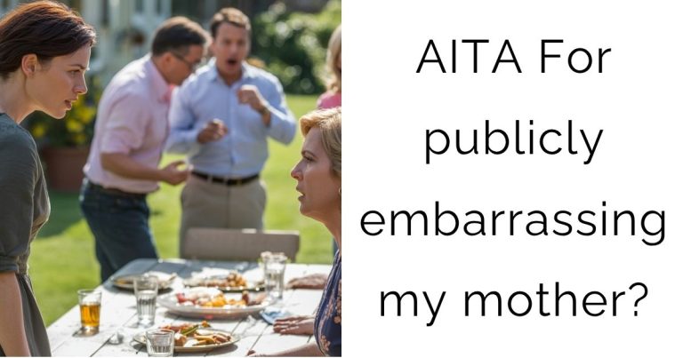 AITA For publicly embarrassing my mother?