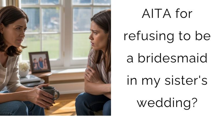 AITA for refusing to be a bridesmaid in my sister’s wedding?