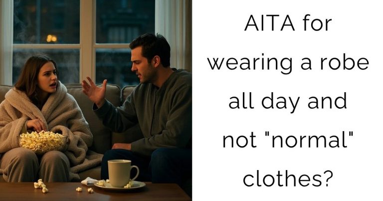 AITA for wearing a robe all day and not “normal” clothes?