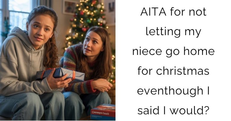 AITA for not letting my niece go home for christmas eventhough I said I would?