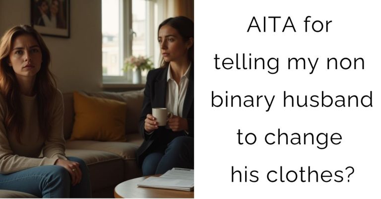 AITA for telling my non binary husband to change his clothes?