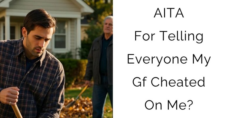 AITA For Telling Everyone My Gf Cheated On Me?