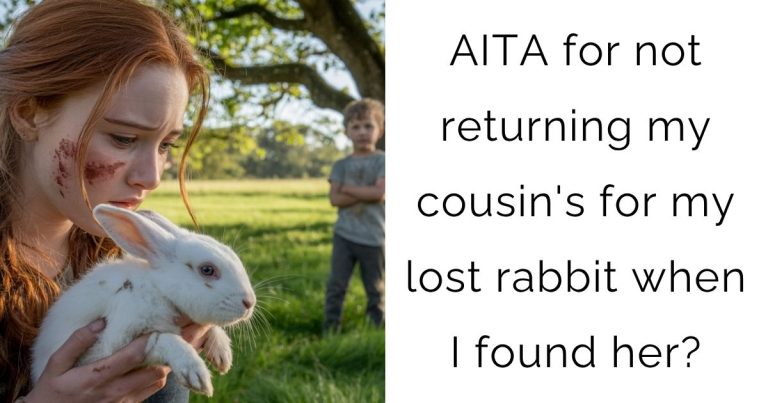 AITA for not returning my cousin’s for my lost rabbit when I found her?