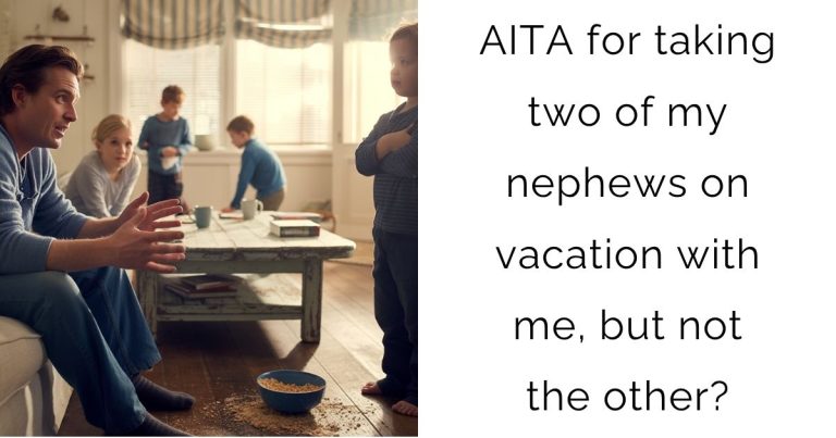 AITA for taking two of my nephews on vacation with me, but not the other?