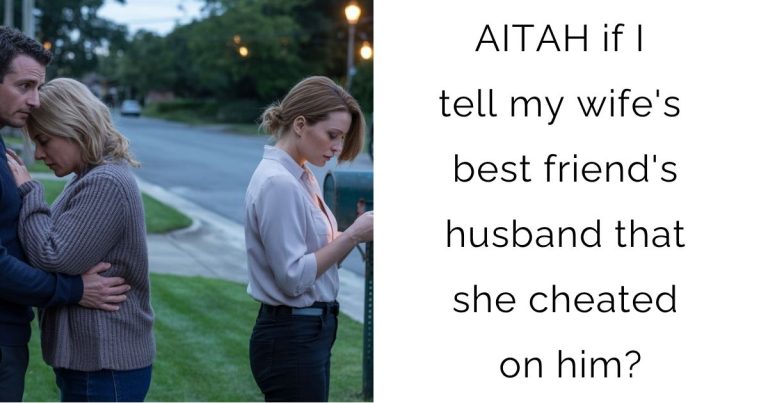 AITAH if I tell my wife’s best friend’s husband that she cheated on him?