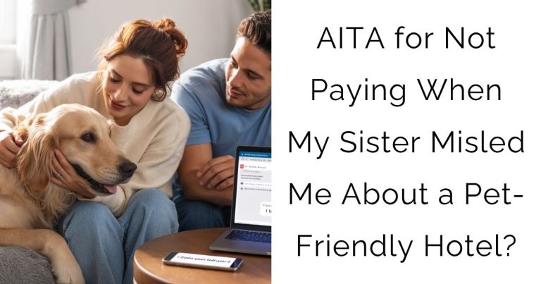 AITA for Not Paying When My Sister Misled Me About a Pet-Friendly Hotel?
