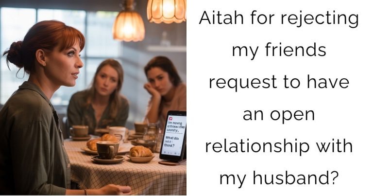 Aitah for rejecting my friends request to have an open relationship with my husband?