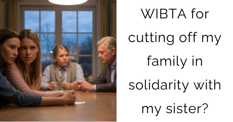 WIBTA for cutting off my family in solidarity with my sister?